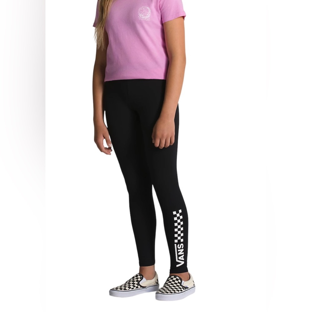 Vans Chalkboard Leggings - Youth Girls Vans Checkered Leggings Black and White